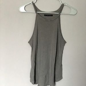 abercrombie and fitch gray green tank top